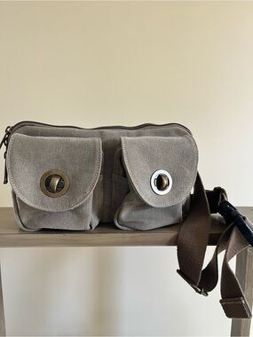 Cargoit Casual Canvas Belt Bag in Tan